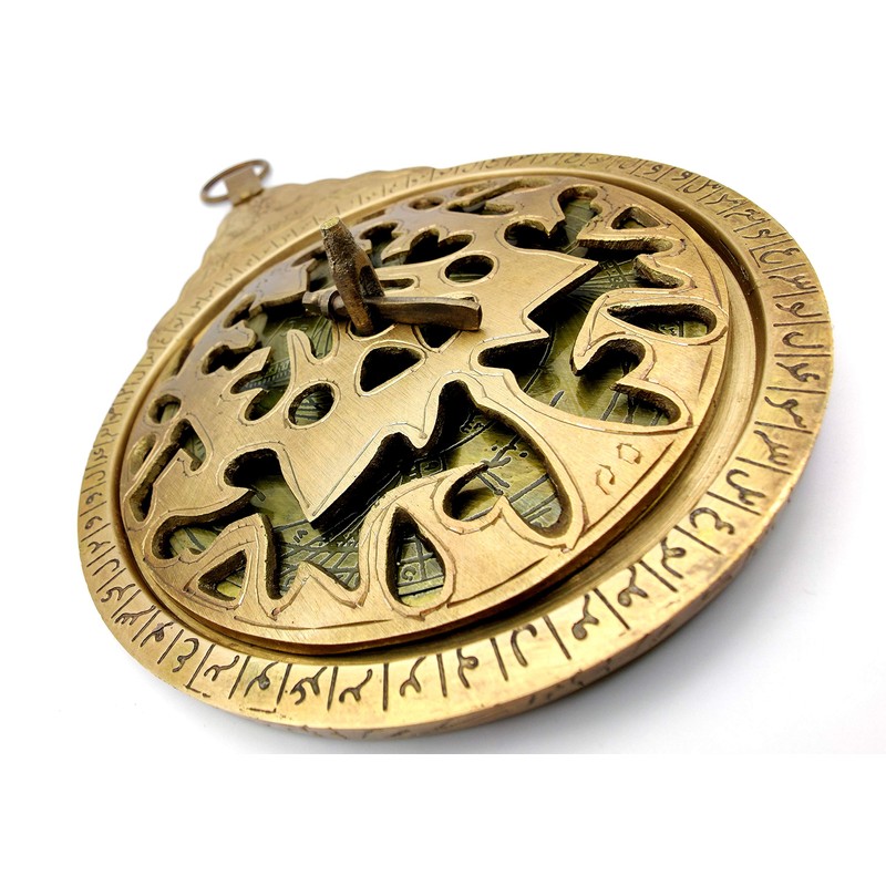5MOONSUN5's 8.5" Hanging Brass Arabic Astrolabe Globe Maritime Navigational Astrological