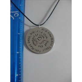 1 Corinthians 13:13 faith, hope, & love but the greatest of these Necklace