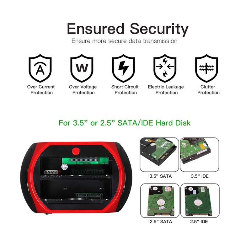 HDD Docking Station Dual Hard Disk Drive Docking Station Base