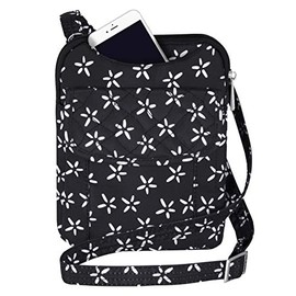 Travelon Anti-Theft Signature Slim Pouch (A B/W SMALL FLOWER PRINT)