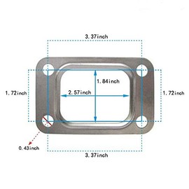 2 Pack T3 Turbo Inlet Flange Gasket Manifold Stainless Steel T3/T4 Precision PTE Garrett