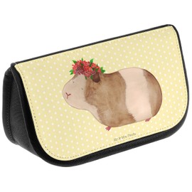 Mr. & Mrs. Panda Cosmetic Bag Guinea Pig Wise, yellow, Hand Drawn