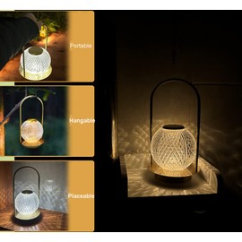 SOLIDMACS Portable Metal Desk Lamp, 16 Colors LED Rechargeable Night Light with Remote/Touch Control and USB, Gifts for Kids Friends Lover