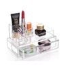 Kamay's Small Transparent Multifunction Detachable Combination Double-Deck Acrylic Make Up