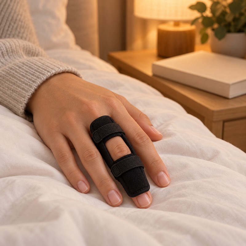 Trigger Finger Splint – Adjustable Padded Finger Brace for Mallet