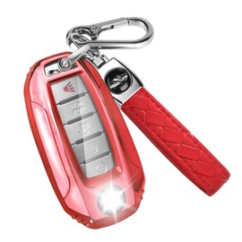MILD EAST for Infiniti Key Fob Cover with Keychain, Car Key Case Protector for Q50 Q60 QX60 QX50 QX55 2019-2024 (Red)