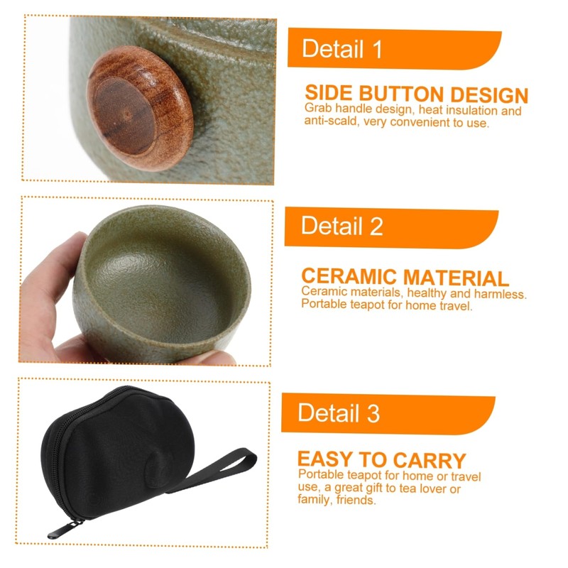 Ciieeo Travel Tea Set Kung Fu Style Ceramic Teapot Cups