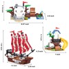 Finebely 3in1 Pirate Ship Building Set with Treasure Island, Toy