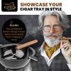 Stinky Cigar Black Nickel Ashtray - Windproof Stainless Steel Design