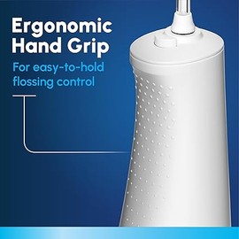 Waterpik Cordless Pulse Rechargeable Portable Water Flosser for Teeth, Gums, Braces Care and Travel with 2 Flossing Tips, Waterproof, ADA Accepted, WF-20 White, Packaging May Vary