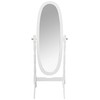 ORE Floor Mount International Cheval Standing Mirror, 59.5" Height, White