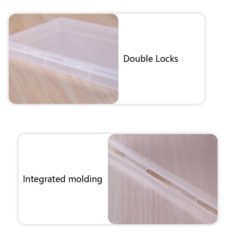 Paialco A6 Clear Plastic Storage Box, 4 x 6 Inch