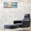Pyradecor 3 Panels Blue Beach Sunrise White Wave Pictures Painting