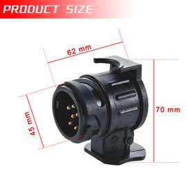 CGEAMDY 13 to 7 Adapter, Trailer Socket Adapter, Towing Adapter, Universal 13 Pin to 7 Pin Trailer Adapter, Trailer Adapter Plugs and Sockets for Caravan Trailers