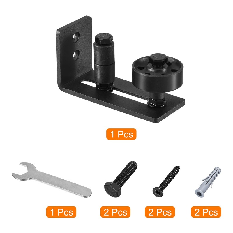uxcell Barn Door Floor Guide, 1Pcs - Carbon Steel Sliding