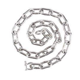 Boat Anchor Chain, 316 Stainless Steel Marine Grade Anchor Lead Chain-3/8 Inch x 5 Feet with Dual 5/16 Inch Lock Ring Shackles for Boats, Works with Different Anchors