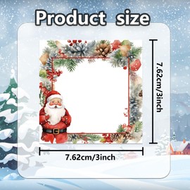 9 Pieces Christmas Sticky Notes 3x3 Inch Cute Christmas Wreath Note Pads Adesive Winter Xmas Wreath Memo Notes for School Office Home Supplies Students Teachers Winter Christmas Holiday Gift