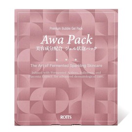 AwaPack Foaming Pack (0.3 oz (8.5 g) x 7 Packets) Easy Gel Foaming Beauty Carbonated Acid Gel Pack, Glyceryl Glucoside, Amino Acid, Placenta, Fullerene, Pores, Skin Care, Moisturizing, Bubble Gel Pack