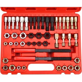 8milelake 49Pcs Thread Chaser Set UNF UNC Metric and SAE Thread Repair Restorer Kit w Case