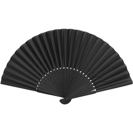 Grandios GD-SENSU Bamboo Fan, Plain, Men's, Japanese Style, 7 inch, Black, Black Ribs, Cloths, Stylish, Durable, Modern, Black, Cosplay, Cool