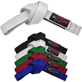 Athletics Gear AG Martial Arts Karate Belt, 100% Cotton with Multiple Stitching Belts for BJJ, Judo, Taekwondo and Karate (White, 240cm)