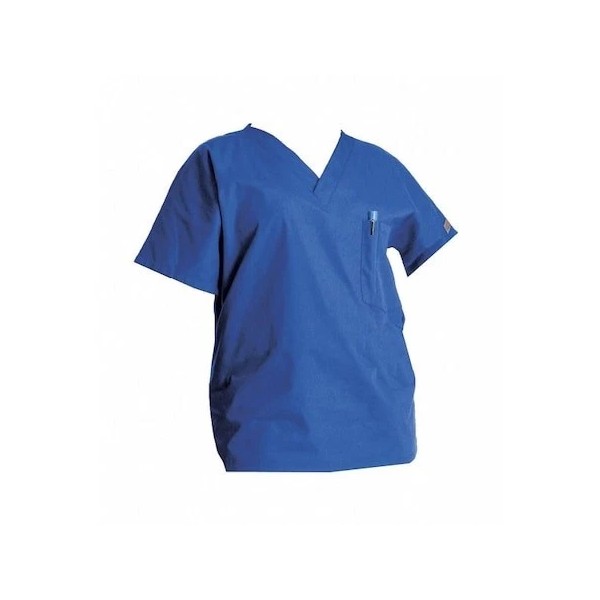 Scrub Zone 70221 Scrub Shirt,L,Blue,W