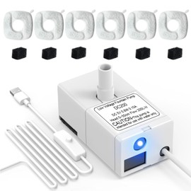 Cat Water Fountain Pump for 50oz, 84oz, 95oz Fountain, Ultra Quiet Pump with USB Cable, LED Light and 6 Packs Pet Fountain Filters set