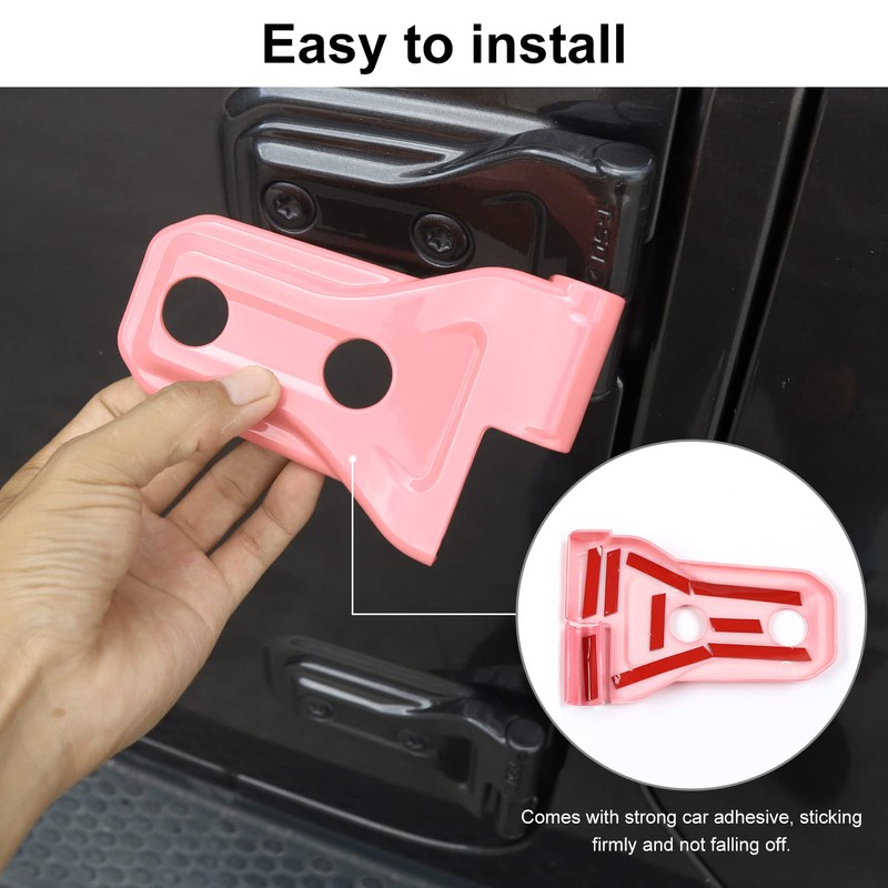 8PCS Door Hinge Cover Trim Accessories for 2018-2024 Jeep Wrangler