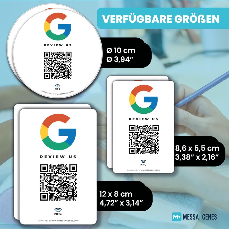MESSAGENES Google Sticker with QR and NFC | Signs Rating