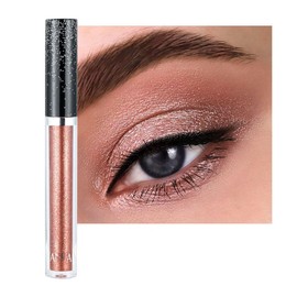 Metallic Liquid Glitter Eyeshadow Stick | Long-Lasting, Quick-Drying, Waterproof Shimmer Highlighter for Smokey & Sparkly Eyes | Beauty Cosmetics Eye Shadow Makeup for Women & Girls - Pearl Beige