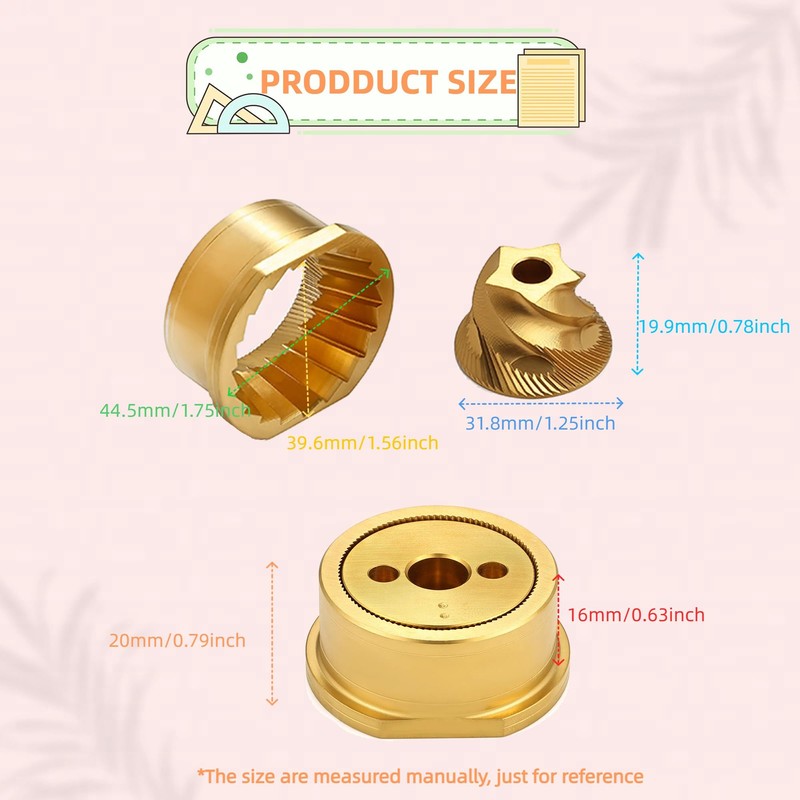 Conical Grinder Upper Lower Burr Compatible with Breville Sage Barista
