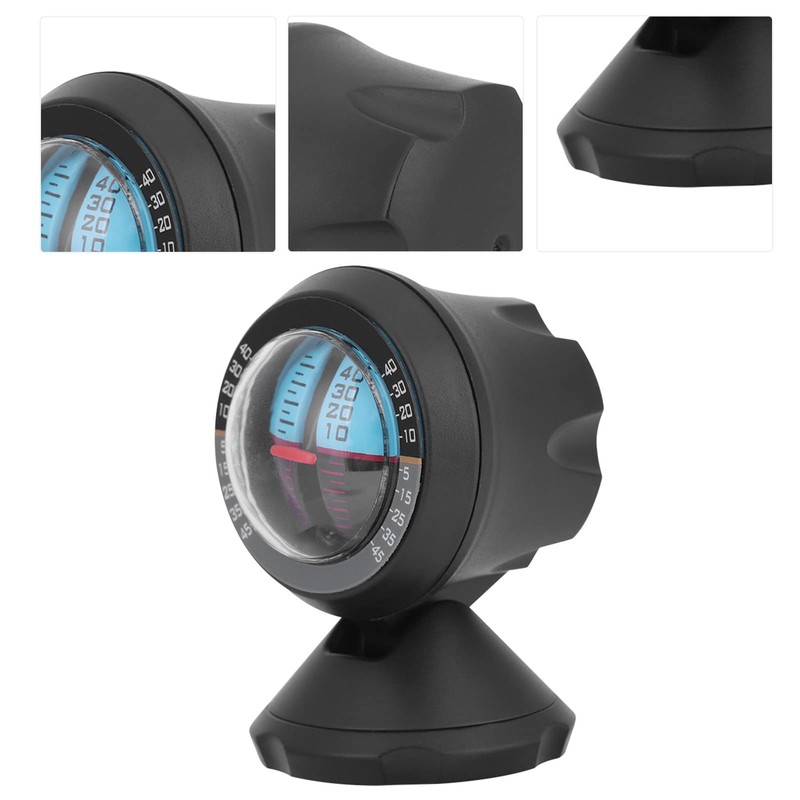 FTVOGUE Car Inclinometer, Black Car Angle Indicator Level Meter Incline