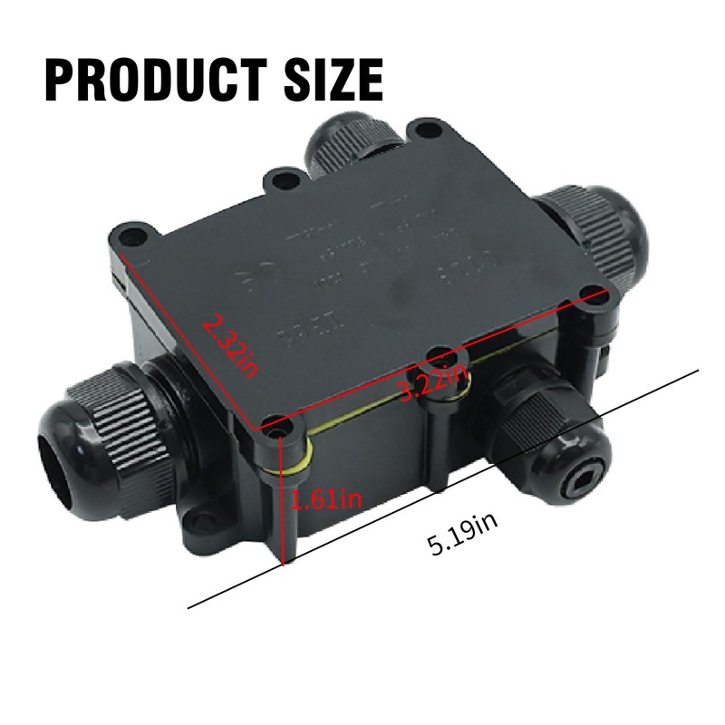 Newnessai Waterproof Cable Junction Box, High Temperature Resistant Electrical Junction