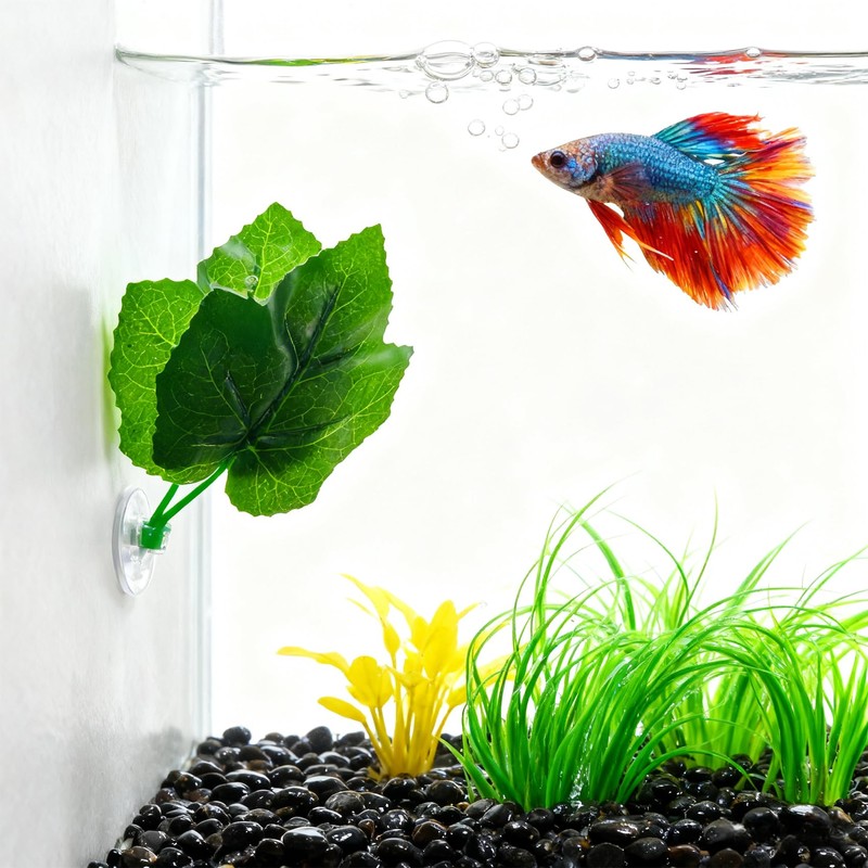 CllyCnny Betta Fish Plant Hammock - Aquarium Floating Leaf Decor