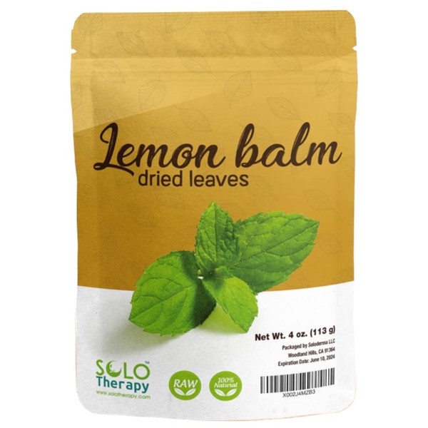 Organic Lemon Balm Dried Leaves , Dried Cut Leaves , Tea in Resealable Bag , 4 oz , Product From Croatia , Packaged in the USA (4 oz)