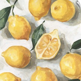 Fresh Lemons I Wall Decal, Lemons and Limes Artwork