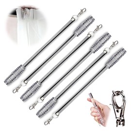 Jos & Haz Curtain Pull Wand Clear Acrylic 36" (6 Pack) – Pull Rod Wand for Grommet Panels, Vertical Blinds, Shower Drapes – Invisible Curtain Opener Stick for Opening & Closing Curtains