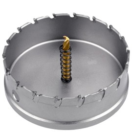 3-3/4 inch / 95mm Carbide Tipped Hole Saw,Metal Steel Hole Saw with a Drill Bit, Hole Cutter for Thick Metal,Stainless Steel,Iron,Sheet Metal and Wood. (95mm (3-3/4 inch))