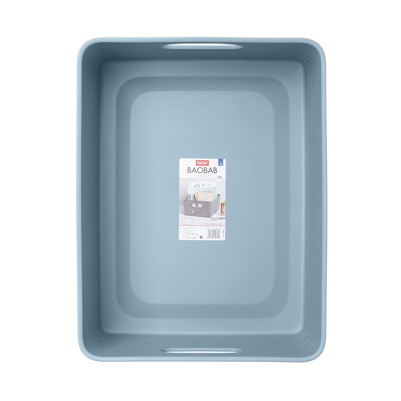 Tatay 7010300 Baobab Multi-Purpose Large Storage Basket, Blue, 29.4 X