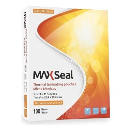 Micas Térmicas Maxseal Carta 22.9x29.2cm 5mil 100 Piezas Brillantes