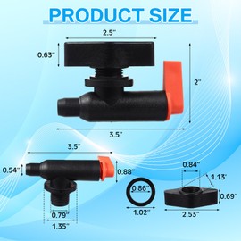 Threlaco 3 Pcs Ccx1000v Cartridge Filter Pressure Gauge Accessories Set, Compatible with Hayward ProGrid De Filter, Air Relief with Ecx2712b1 Sand Filters Swimclear