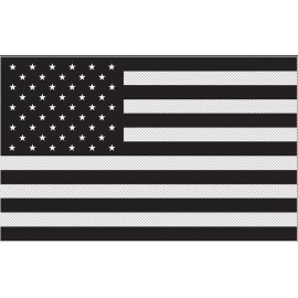 qualityparts_by_oh For Dodge RAM 3500 2000-2010 Black Back Window American Flag Decal Sticker