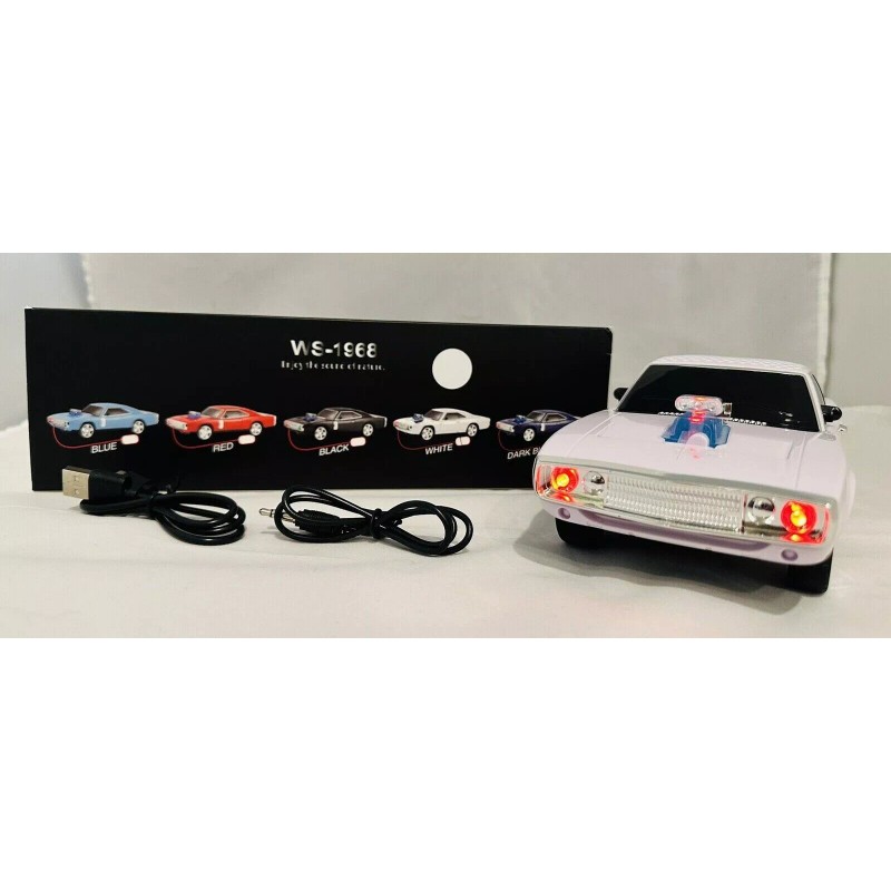 Music Speaker Dodge Challenger White Speaker Indoor/Outdoor Portable USB PORT/AUX