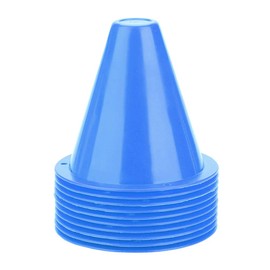 Zwindy Plastic Soccer Training Cones, 10pcs Football Barriers Football Basketball Driving Training Cones Plastic Sports Marker(Blue)
