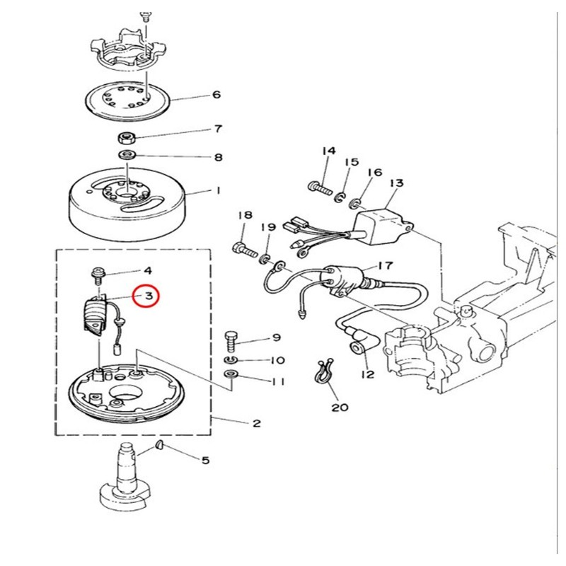 Boat Charge Coil Assy 6A1 85520 00 Boat Engine Motor