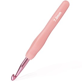 7mm Crochet Hook, Supers Smooth 7 mm Ergonomic Crochet Hooks for Beginner, Comfort for Arthritic, 1 Pack