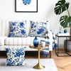 Joymaison 40x40 Pack of 4 Chinoiserie Flower Throw Pillow Cushion