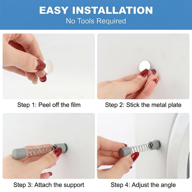 4 Pack Front Load Washer Door Prop, Magnetic Door Holder