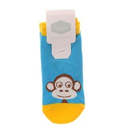Ziggle - Baby Socks Set - Cotton Rich Socks For Newborn Baby Gifts - 18-24 Months - Cute Baby Clothes - Anti-Slip Sole - Set Of 2 - Marley Monkey
