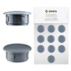 EMFA Cover Caps for 30 mm Drill Holes Anthracite Pack